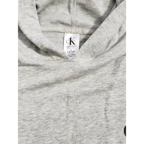Calvin Klein Womens CK One Logo French Terry Lounge Hoodie Gray Sz M Q56427 $54 - Picture 3 of 5